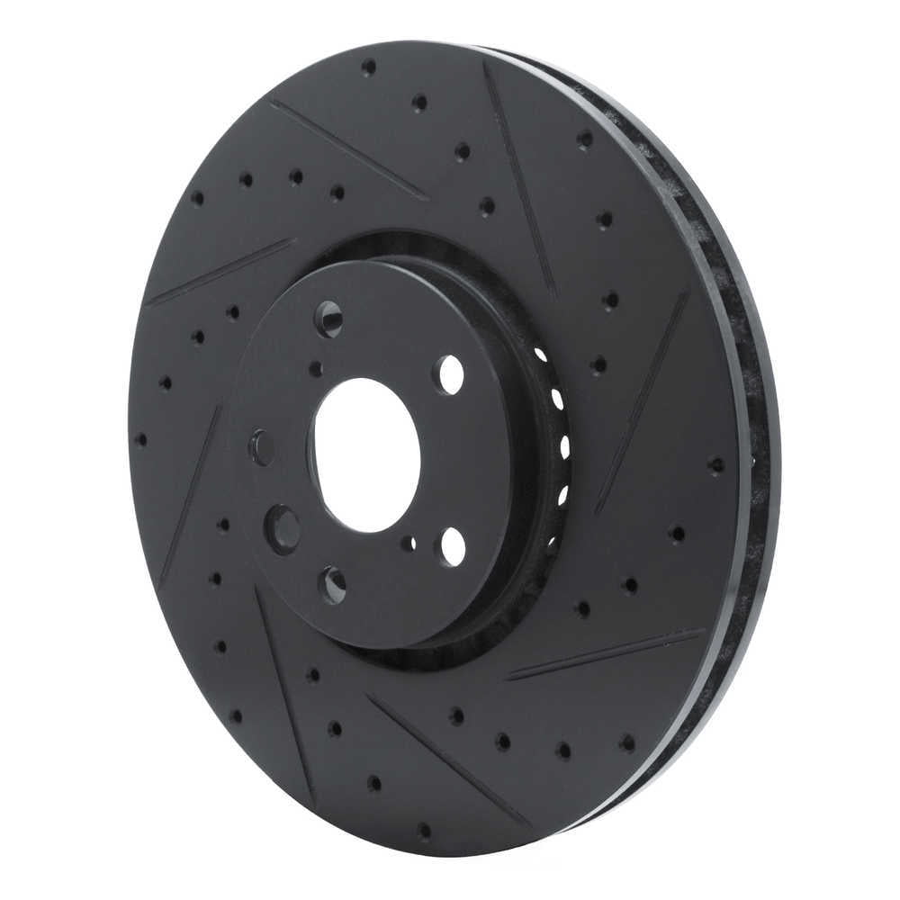 Dynamic Friction Company 633-75053D DFC Brake Rotor - Drilled And Slotted - Black