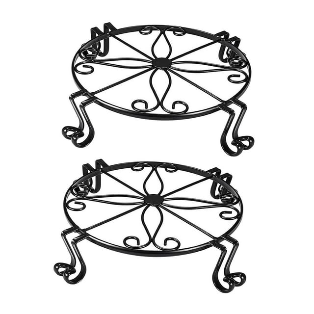 Soportes de Metal para macetas y plantas, estantes de exhibición de accesorios multiusos para el hogar, interior, exterior, balcón y jardín, 2 uds. Pequeño
