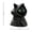 Yellow, variant on Tuscom Mysterious Cape Cat Statue Gothic Black Cat Figurine Dressed in Cloak Witchy Cat Decor for Home Office Shelf Desk Halloween, Gift