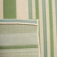 thumbnail image 5 of Safavieh Courtyard Aaron Striped Indoor/Outdoor Area Rug, Beige/Green, 6'7" x 6'7" Round, 5 of 9