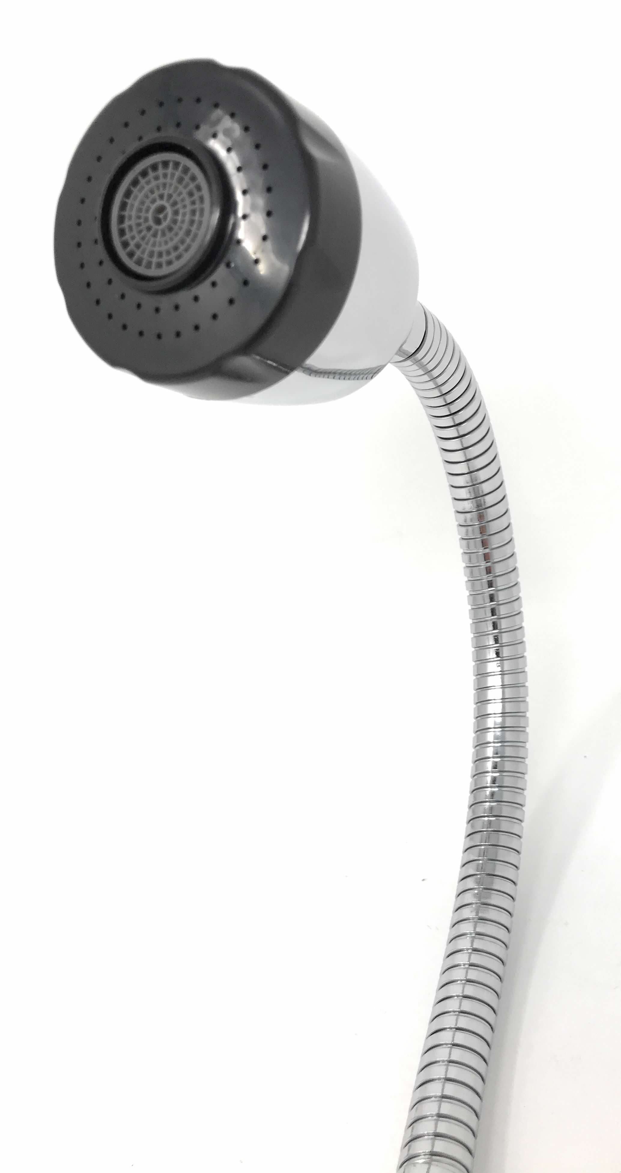 Bathroom Faucet with Flexible Spout for Office RV Motorhome, Plastic Body Chrome Finish 4" Center by MADOL