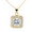 Yellow Gold, variant on Cate & Chloe Ivy 18k White Gold Plated Pendant Necklace with Simulated Diamonds Gift for Women