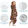thumbnail image 7 of Red Christmas Ornament Pattern Hooded Bath Towel，60"x35" for Ages 3 To 12 Kids, Quick Dry Lightweight Soft Microfiber Hood Beach Towel Cover Up for Kids, 7 of 7