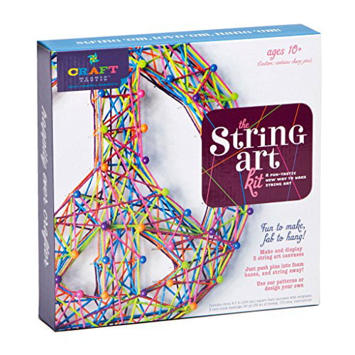 Craft-tastic String Art Kit - Craft Kit Makes 3 Large String Art 