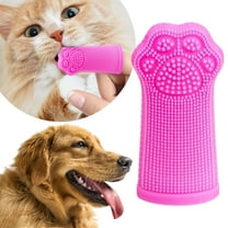 KMWGRE Pet Care Finger Toothbrush Soft Easy Use Teeth Cleaning Tool Plaque Remover Grooming Supply For Dogs Cats B 5.5x2.6x2cm