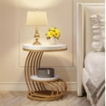 thumbnail image 3 of Fnova End Table Modern Wood Narrow Farmhouse Side Tables with Storage Shelf for Living Room, Bedroom, Nightstand, 3 of 15