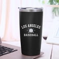 thumbnail image 3 of Los Angeles Insulated Tumbler with Lids and Straws Insulated Stainless Steel Cup Travel Coffee Mug Baseball Gifts 20 Oz, 3 of 6