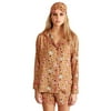 Floral Cheetah Pajama + Eyemask Set
