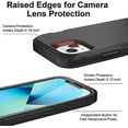 thumbnail image 2 of Heavy Duty Case Designed for iPhone 13 Shockproof Triple Layer Rugged Case (Black), 2 of 17