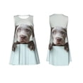 thumbnail image 7 of KLL Adorable Puppy Portrait Pattern Womens Summer Dresses 2025,Loose Round Neck Sleeveless Sundresses Tank Dresses with Pockets, 7 of 7