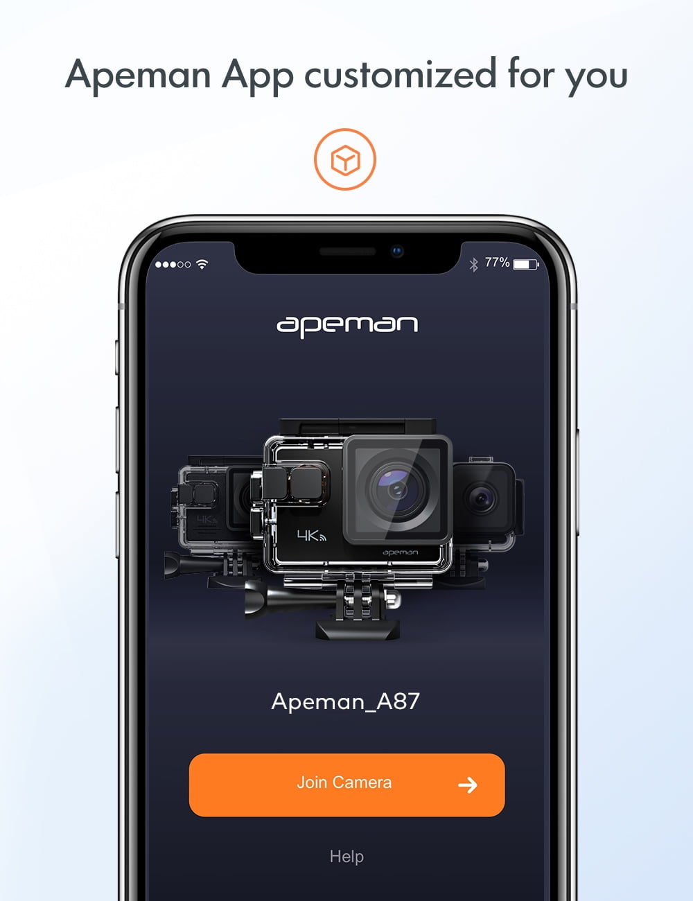 APEMAN A87-B 4K 60FPS Touch Screen Action Camera A87, 20MP Wi-Fi EIS 8X  Zoom Remote Control Sports Cam 40M Waterproof Underwater Vlog Camcoder with  