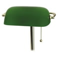 thumbnail image 6 of Catalina Lighting 13.5''  Banker's Lamp, Traditional Green Desk Lamp with Pull Chain Switch for Home or Office, Polished Brass, 6 of 11