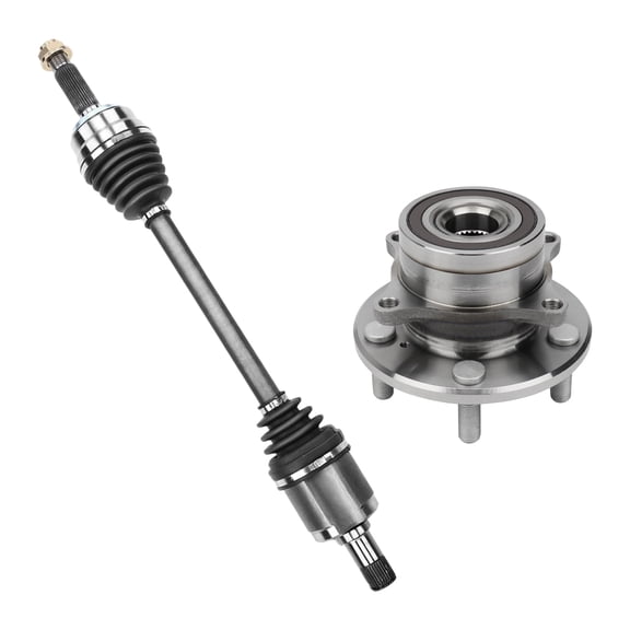AutoShack Front CV Axle Shaft Wheel Hub Bearing Assembly for Acura, MDX 2010-2013 ZDX 2010-2013, AWD V6 3.7L - Driver Side - With ABS, 5-Lug