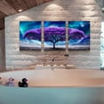 thumbnail image 2 of Canvas Wall Decor For Bedroom Frame Wall Art For Living Room Purple Tree Wall Painting Artworks Inspiration Wall Pictures For Office Modern Aurora Prints Dining room Decorations 3 Piece, 2 of 6