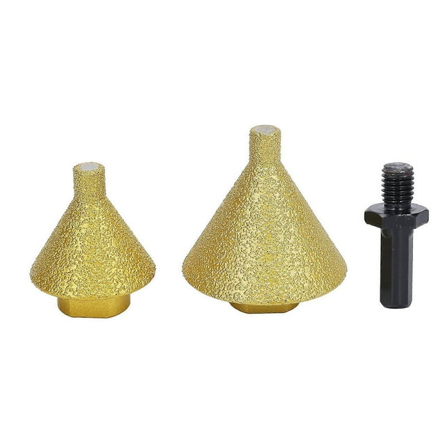 Fraise à chanfreiner biseautée 38 mm 50 mm, adaptateur M10, fraise conique diamantée brasée pour marbre, carrelage, quartz, perçage, meulage
