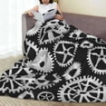 thumbnail image 6 of Pofeuu Metallic Gears Print Ultra-Soft Micro Fleece Blanket,for Bed Or Sofa,All Season Throw Blankets Flannel Blanket-60"x50", 6 of 7