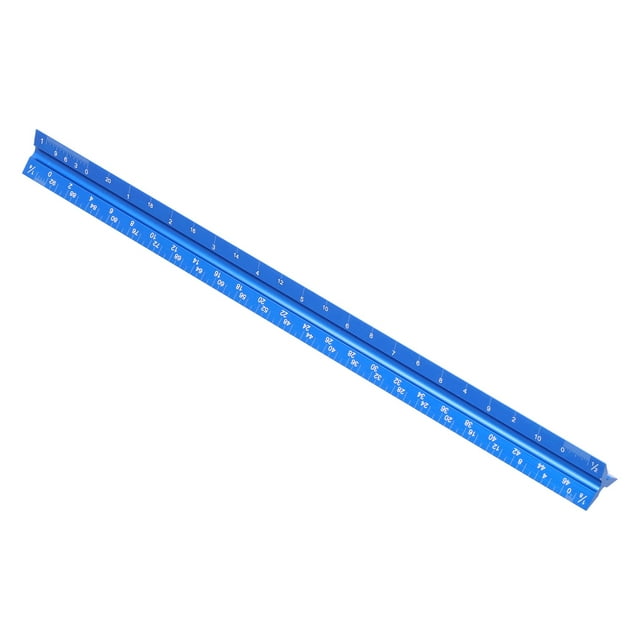 Architectural Scale Ruler Imperial Measurements Laser Etched Aluminum Alloy for Architect 12in