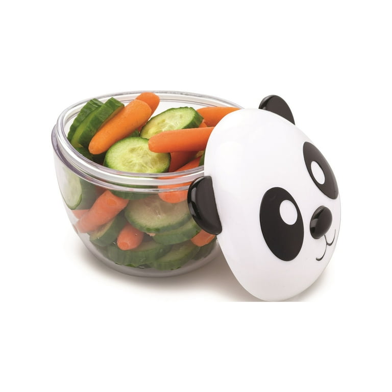 Melii Animal Snack Containers with Lid 2 Pack - Panda & Bear