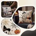thumbnail image 6 of Sahpxhe Halloween Ghost Print Cotton Pillow Covers,17.7Inch Spooky Halloween Decorative Cushion Throw Pillow Case for Sofa Couch Home Holiday Party Decoration Multicolor-D, 6 of 7