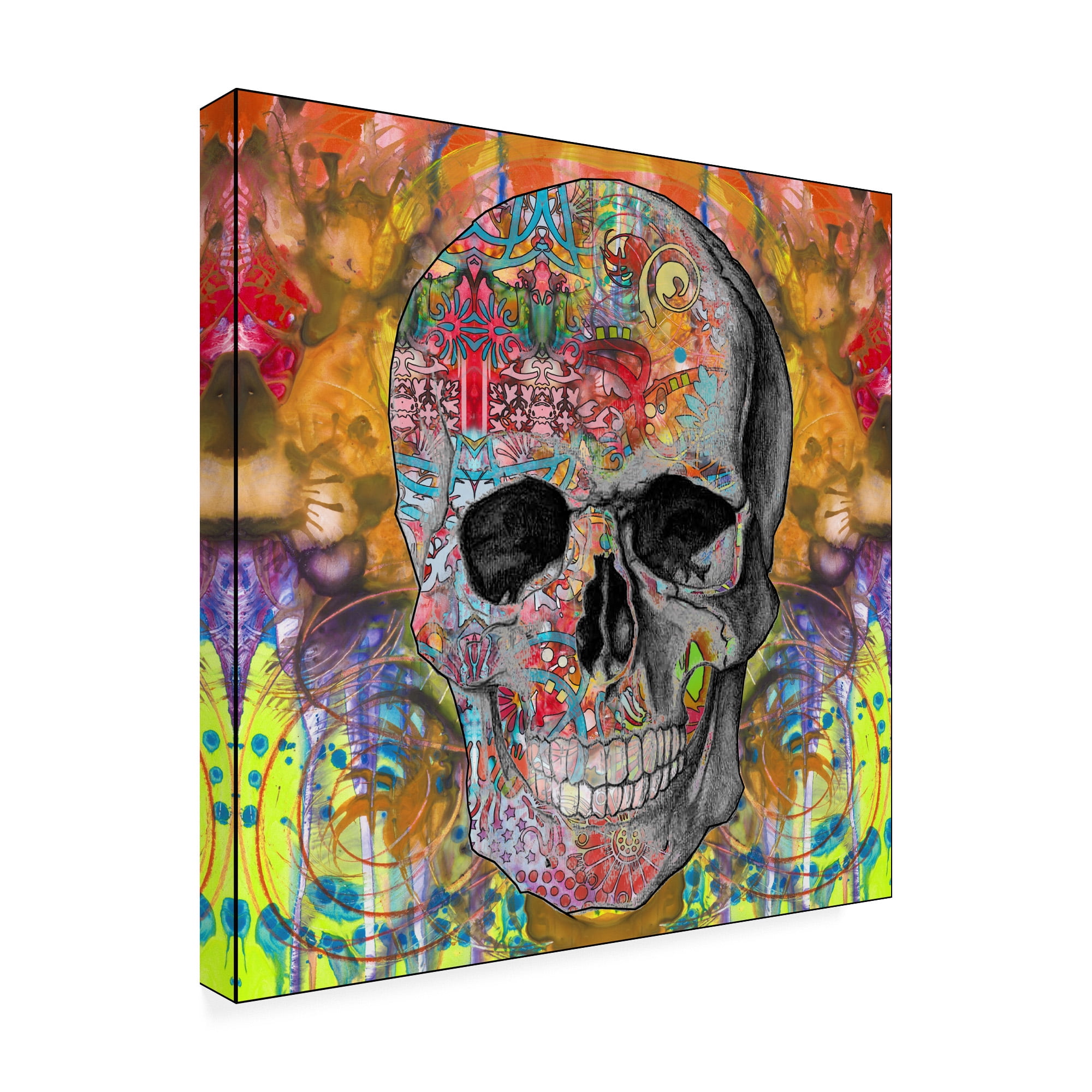 Trademark Fine Art 'Smile Skull' Canvas Art by Dean Russo