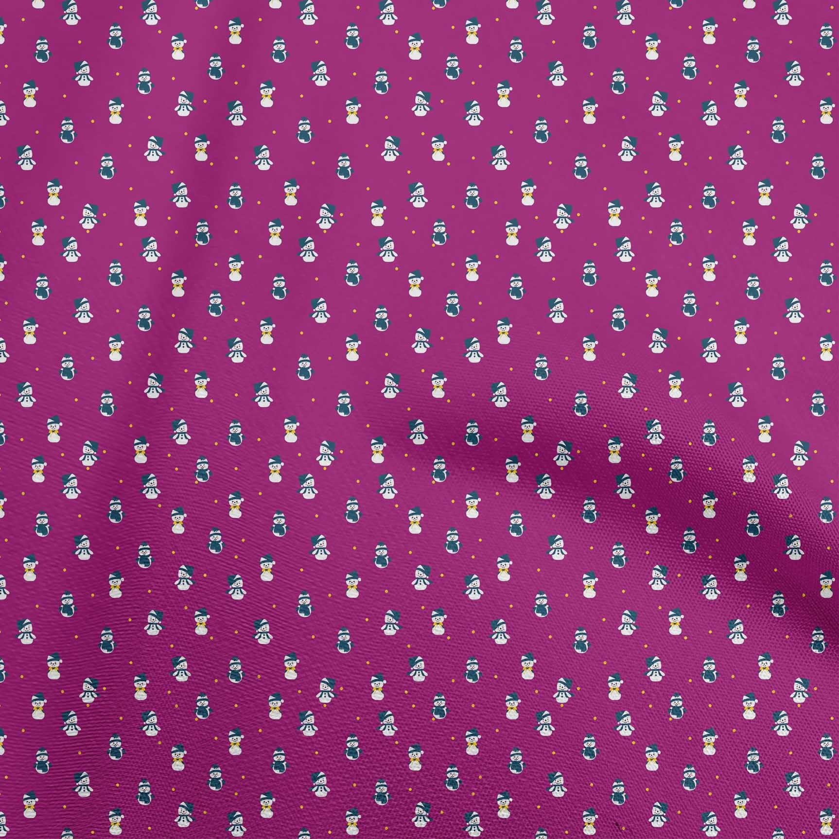 oneOone Cotton Poplin Purple Fabric Christmas Dress Material Fabric Print Fabric By The Yard 42 Inch Wide