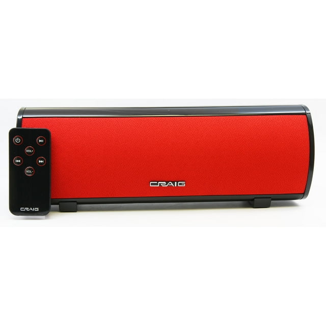 Craig Stereo Speaker Bar with Bluetooth Wireless TechnologyRED