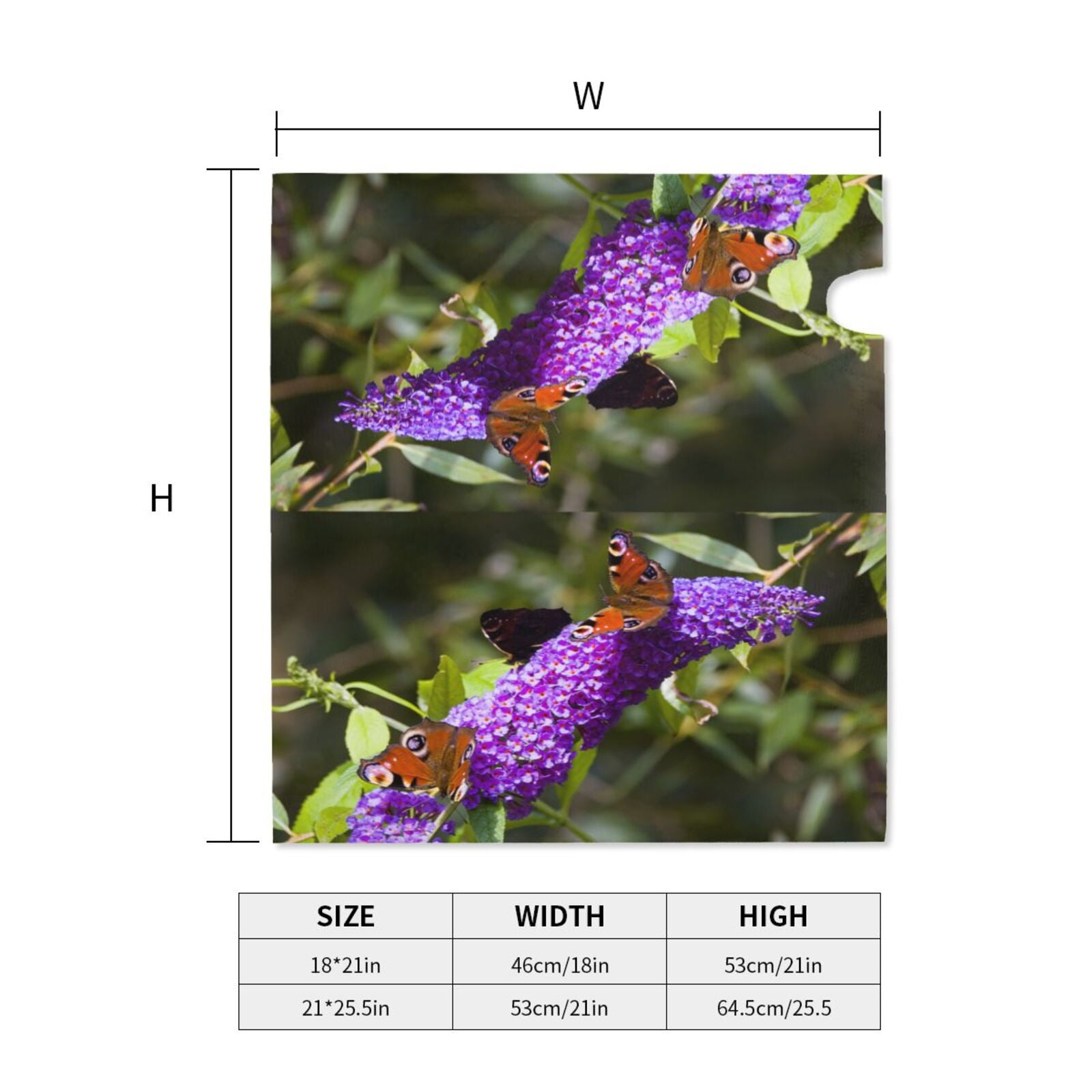 Logiee butterfly bush flower Print Post Letter Box Wrap Decor, Mailbox Cover Suitable for Standard Mailbox and Large Size Mailbox,Outdoor Yard Decoration-21x18 in