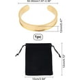 thumbnail image 2 of 1pc Cuff Bracelet Blank Grooved Bangles Adjustable Empty Open Bangles for Inlay 50-60mm for Jewelry Making Supplies DIY Gemstone Inlay Crafts Stainless Steel Hair Tie Bracelet for making, 2 of 6