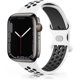 thumbnail image 1 of Correa para Apple Watch Band (Blanco/Negro) 49 mm 45 mm 44 mm 42 mm, Correa deportiva de silicona suave transpirable para iWatch SE/Apple Watch Series 8 7 6 5 4 3 2 1 JM, 1 of 5