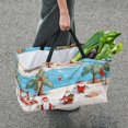 thumbnail image 7 of Santa Claus Large Capacity Reusable Foldable Oxford Cloth Shopping Bag Storage Basket, 7 of 7