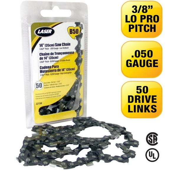 LASER Chaîne de Tronçonneuse 3/8LP-050 50 maillons-guides