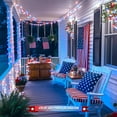 thumbnail image 2 of 400 LED Red White and Blue Lights Outdoor, 132FT 4th of July Lights Indoor, 8 Modes Patriotic String Light for Memorial Day Independence Day Decoration, 2 of 16