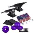 thumbnail image 2 of Cal 7 Skateboard Combo, 5" Black Trucks, 52mm 99A Wheels, Bearings/Hardware Set (Purple Wheels), 2 of 3