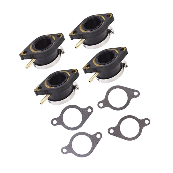 4-Pack Carburetor Carb Intake Manifold Boots Fit for Yamaha XJ550 Maxim XJ550R 1981-1983