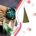 thumbnail image 3 of Tassel Decorative Solid Color Replacement Handmade Bookmark Belt Clothes Replacement Hollow Dress Pendant Jewelry Findings Accessories Green, 3 of 9