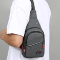 thumbnail image 4 of Men's Waterproof Crossbody Bag with Multifunctional Design, Lightweight, Spacious Storage, Adjustable Strap, and Headphone Port for Outdoor Activities and Travel, 4 of 5