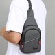 thumbnail image 5 of Mochila impermeable de nailon para el pecho – Mensajero de hombro ligero, multicompartimento, puerto para auriculares, viaje resistente al exterior, gris/negro/azul/verde ejército, 30x17x5cm, 5 of 6