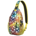 thumbnail image 1 of Minimalist Chic Sling Backpack for Travel and Daily Use, Lightweight Crossbody Bag Featuring Classic Artistic Geometric and Colorful Abstract Patterns, 1 of 6