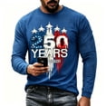 thumbnail image 4 of America 250 Shirt Casual Sporty Color Long Sleeve T Shirt Comfortable Athletic Fit Crew Neck Top For Daily Wear And Workout Activities For Men, 4 of 4