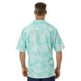 thumbnail image 3 of UZZI Mens Hawaiian Casual Button Down Short Sleeve Beach Surf Aloha Party Shirt, Mint Flowers, Size: Large, Uzzi Active Wear, 3 of 3