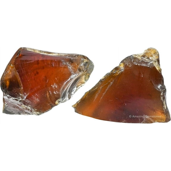Amber Crystal Raw Stones (2 Pieces)
