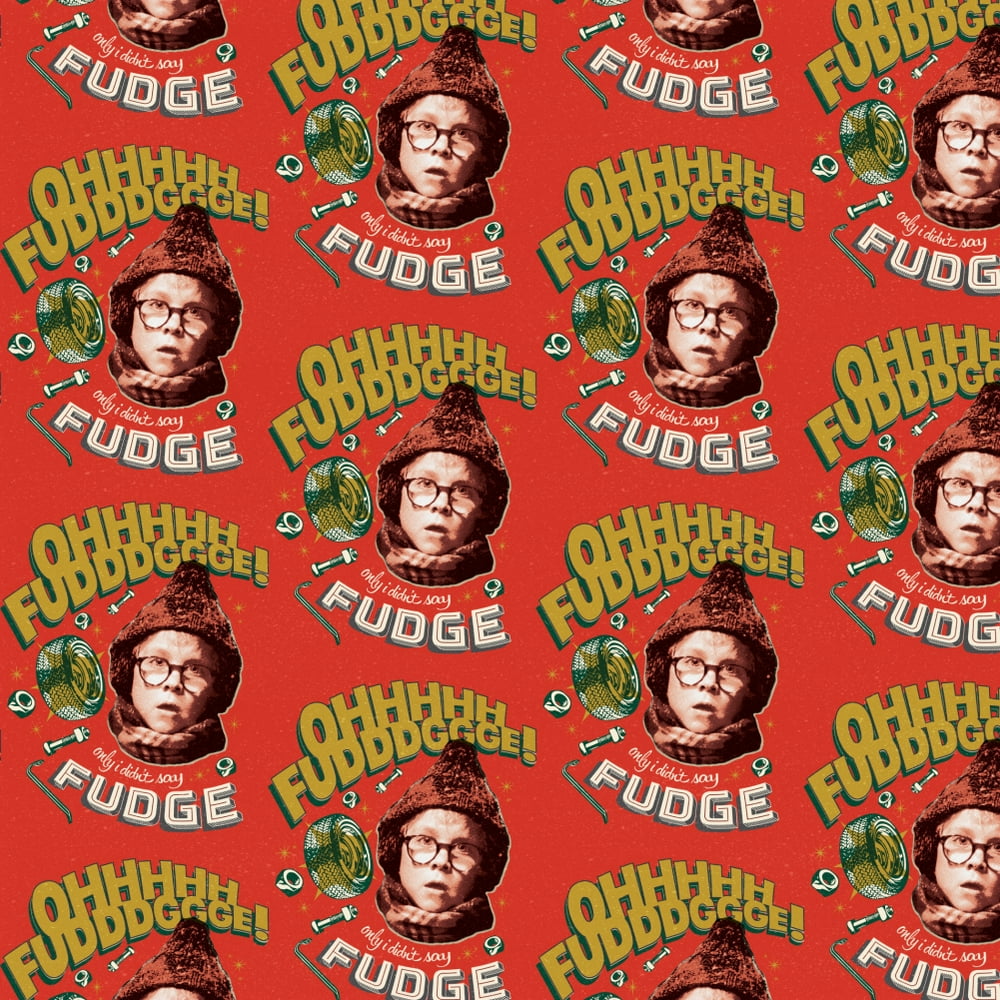 A Christmas story Only I didn't say Fudge Premium Roll Gift Wrap