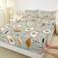 thumbnail image 3 of Manfei Grey Cartoon Cycle Twin Sheet Sets for Adult, Chic Fashion Abstract Ombre Twin Fitted Sheet, Stripes Lines Flat Sheet, Breathable Home Decor, 3-Piece, 3 of 7