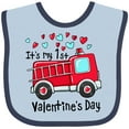 thumbnail image 3 of Inktastic It's My 1st Valentine's Day Fire Truck Boys or Girls Baby Bib, 3 of 4