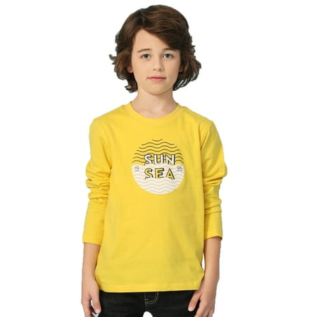 LEO&LILY Big Boys Long Sleeves Fashion Casual Jersey Graphic