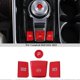 thumbnail image 2 of 4Pcs Car Central Control Gear Button Sticker Cover Trim Panel Frame for KIA Carnival 4 KA4 Red, 2 of 5