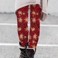 thumbnail image 2 of Mingw Ladies Christmas Printed Bottoms Yoga Pants High Waist Stretchy Leggings Skinny Tummy Control Trousers,Multicolor,XL, 2 of 3