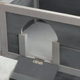 thumbnail image 6 of YYAo Large Rabbit Cage Indoor Outdoor Compartment Rabbit Cage with Ladder, Pull-Out Roof and Removable Tray, Gray, 6 of 10
