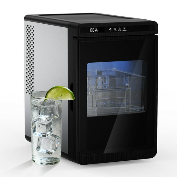 Northair Crystal Clear Large Ice Cube Maker, 3 Pcs in 25 Mins, Countertop Ice Machine for Home & Bar