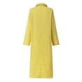 thumbnail image 3 of ZANZEA Women Long Sleeve V Neck Button Down Long Shirt Dress, 3 of 9